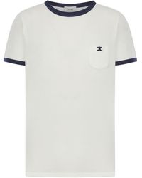 Celine - T-Shirt With Triomphe Logo - Lyst