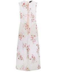 Simone Rocha - Embroidered Sheer Organza Midi Dress - Lyst