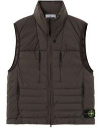 Stone Island - Quilted Logo-Patch Gilet - Lyst
