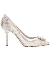 Dolce & Gabbana - Bellucci Lace Embellished Pumps - Lyst