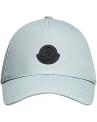 Moncler - Cotton Gabardine Baseball Cap - Lyst