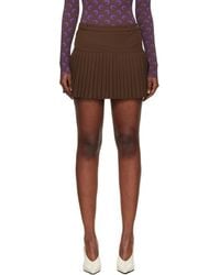 Marine Serre - Virgin Wool Stretch Twill Miniskirt - Lyst