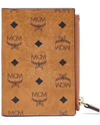 MCM - Monogram Printed Zipped Wallet - Lyst
