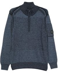 C.P. Company - Half Zip Knitted Sweater - Lyst
