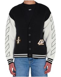 Off-White c/o Virgil Abloh - Varsity Stripe Cardigan - Lyst