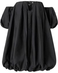 Pinko - Off-Shoulder Pleated Mini Dress - Lyst