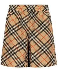 Burberry - Vintage Checked Straight Hem Shorts - Lyst