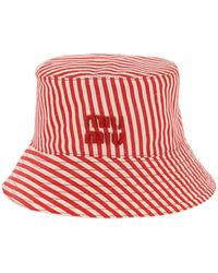 Miu Miu - Appliqué-Logo Clutch And Bucket Hat (Two-Piece Set) - Lyst