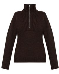 Jil Sander - Half-Zip Knitted Sweater - Lyst