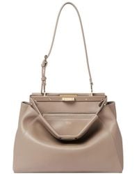 Fendi - My Peekaboo Medium Dove Leather Bag - Lyst