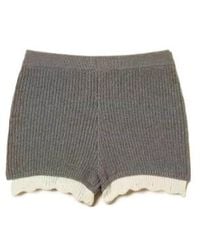 Twinset - Knitted Shorts With Scalloped Details - Lyst