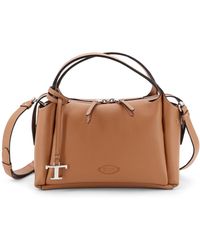 Tod's - T Timeless Pebbled Handbag - Lyst