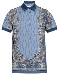 Etro - Paisley Printed Short-Sleeved Polo Shirt - Lyst