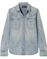 RRL - Denim Shirt - Lyst