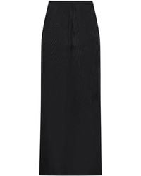 Saint Laurent - Solid Color Tulle Midi Skirt - Lyst