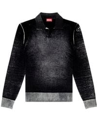 DIESEL - K-Lorenzo Knitted Polo Top - Lyst