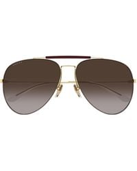 Gucci - Eyewear Aviator Frame Sunglasses - Lyst