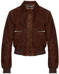 Tom Ford - Zip-Pocket Suede Jacket - Lyst