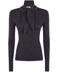 P.A.R.O.S.H. - P.A.R.O..H. Tie-Neck Knitted Jumper - Lyst