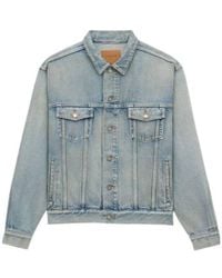 Saint Laurent - Button-Up Denim Trucker Jacket - Lyst