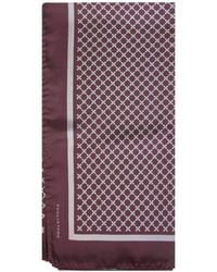 Tagliatore - Patterned Silk Scarf - Lyst