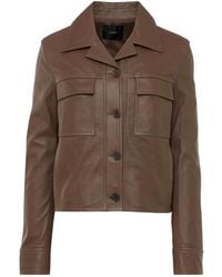 JOSEPH - Single-Breasted Leather Jacket - Lyst