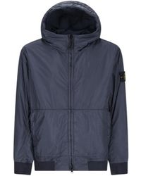 Stone Island - Logo Patch Zip-Up Hooded Jacket - Lyst