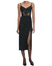 Self-Portrait - Side-Slit Embellished Midi Skirt - Lyst