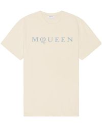 McQueen - Flocked Mcqueen Logo T-Shirt - Lyst