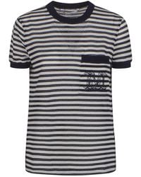 Max Mara - Mesh Stripe T-Shirt - Lyst