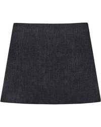 Theory - Tweed High-Waist Mini Skirt - Lyst