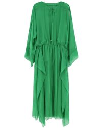 Alberta Ferretti - Tie-Waist Long-Sleeve Dress - Lyst