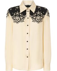 Pinko - Star-Print Collared Shirt - Lyst
