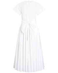 Patou - Short Sleeves Midi Knot Dress - Lyst
