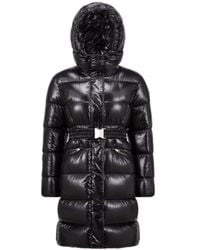 Moncler - Bellevue Belted Long Down Coat - Lyst