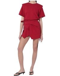 Isabel Marant - Cherrycoloured Zelitos Cotton Tshirt - Lyst