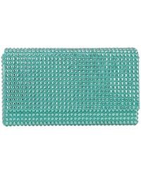 AMINA MUADDI - Crystal Decorated Satin Clutch - Lyst