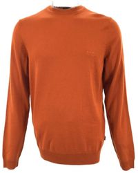 BOSS - Round Neck Sweater - Lyst