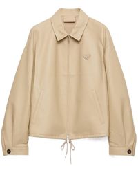 Prada - Nappa Leather Blouson Jacket - Lyst