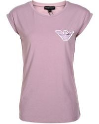 Emporio Armani - Short-Sleeved T-Shirt With Round Neck - Lyst