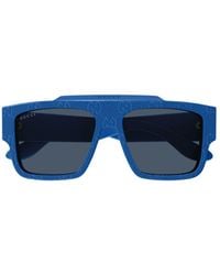 Gucci - Eyewear Rectangular Frame Sunglasses - Lyst