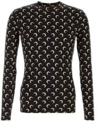 Marine Serre - Moon Printed Jersey Crewneck Top - Lyst