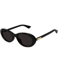 Bottega Veneta - Eyewear Classic Oval Sunglasses - Lyst