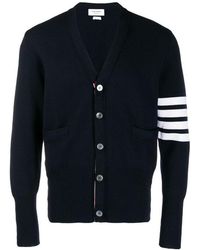 Thom Browne - 4-Bar Striped Straight Hem Cardigan - Lyst