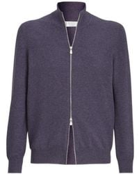 Brunello Cucinelli - Cashmere High-Neck Cardigan With Zipper - Lyst
