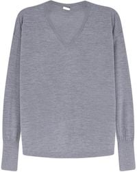 Aspesi - V-Neck Knitted Sweater - Lyst