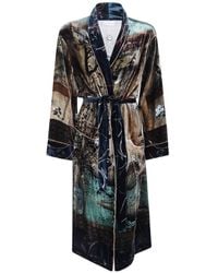 Pierre Louis Mascia - Landscape-Print Belted Coat - Lyst