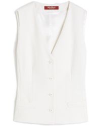 Max Mara - V-Neck Button Vest - Lyst