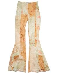 Acne Studios - Trompe L'Oeil Print Flared Trousers - Lyst