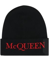 McQueen - Logo-Embroidered Cashmere Beanie - Lyst